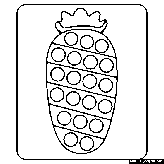 Carrot Pop It Coloring Page