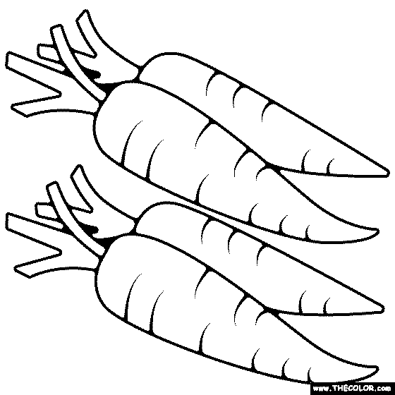 Carrots Coloring Page