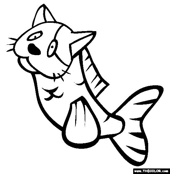 Catfish Coloring Page