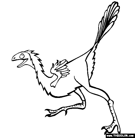 Caudipteryx Coloring Page