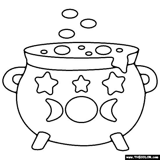 Cauldron Coloring Page