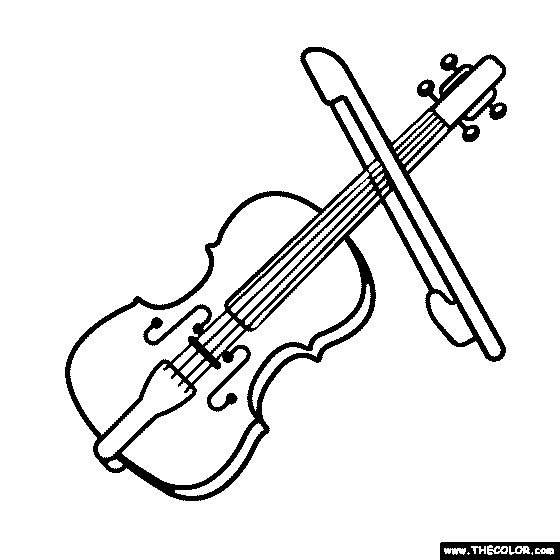 Cello Coloring Page