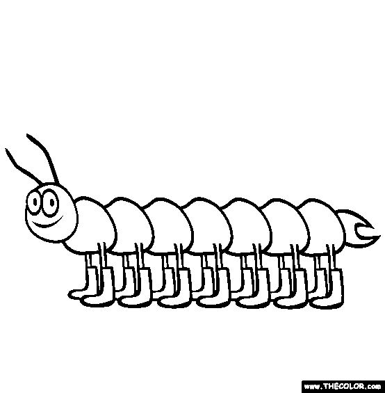 millipede coloring pages