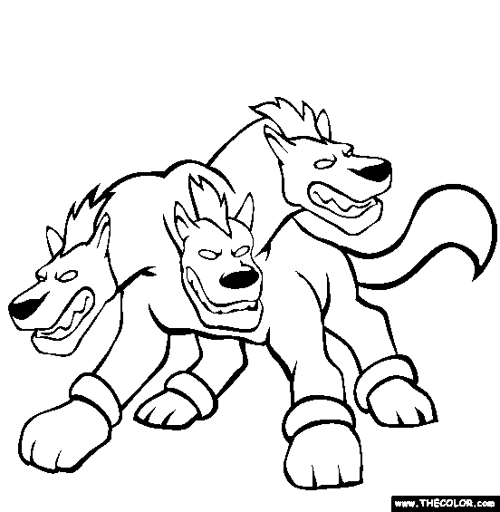 Cerberus Coloring Page