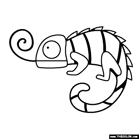 Chameleon Coloring Page