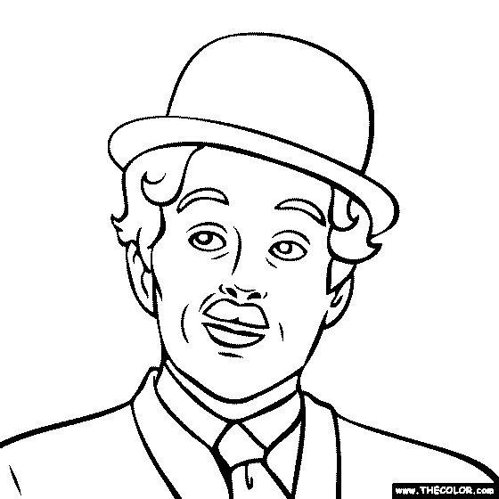 Charlie Chaplin Coloring Page