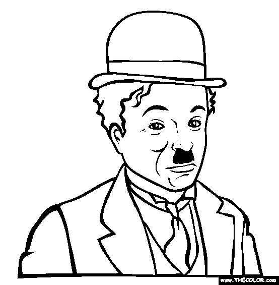 Charlie Chaplin Coloring Page