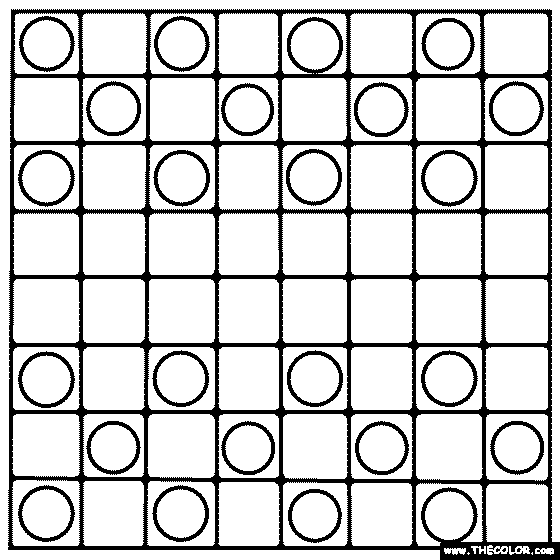 Checkers Coloring Page