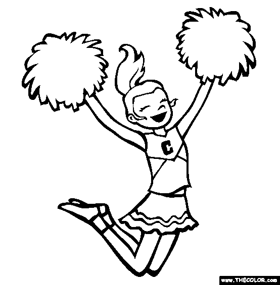 Cheerleader Coloring Page