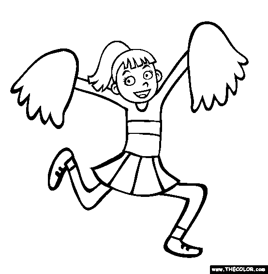 Cheerleading Coloring Page