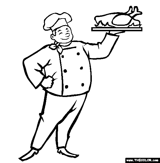 Chef Coloring Page