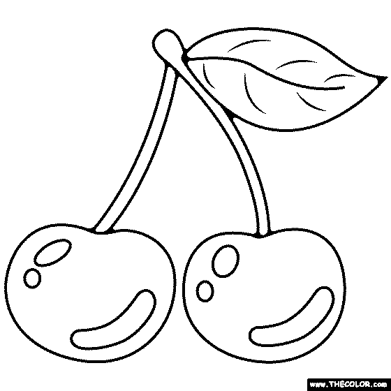 Cherries Coloring Page