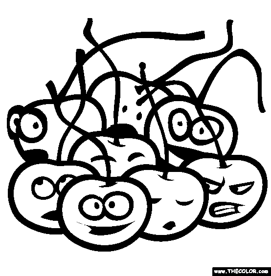 Cherry Coloring Page