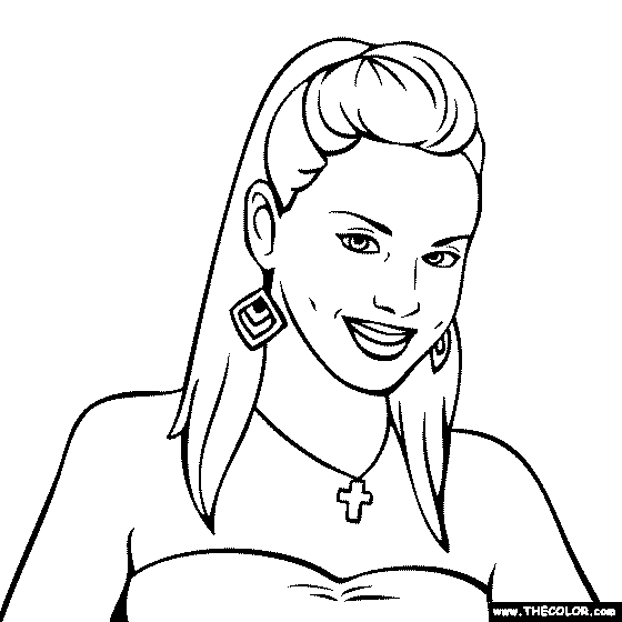 Cheryl Cole Coloring Page