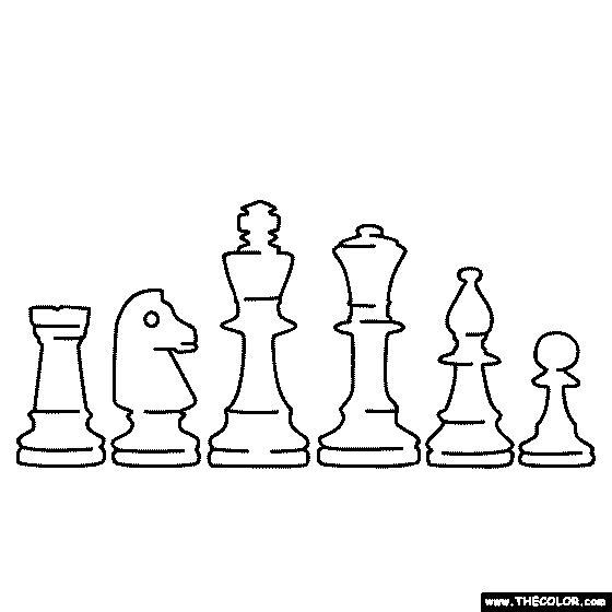 Smooth Chess Coloring Pages to Print 1, Chess Pieces, Free, Chess Game