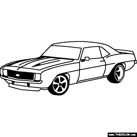 Chevrolet Camaro 1969 Coloring Page