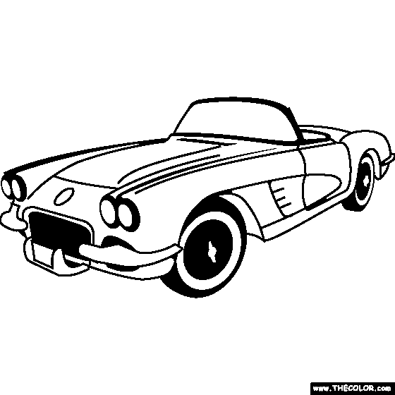 Chevrolet Corvette 1953 Coloring Page