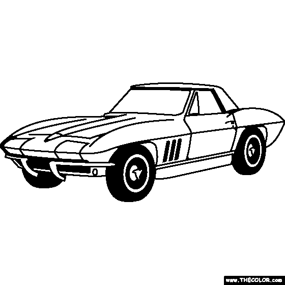 Chevrolet Corvette 1963 Coloring Page