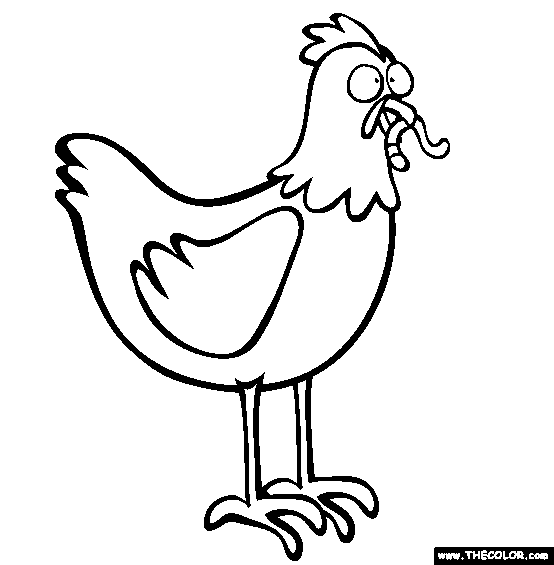 Chicken Coloring Page