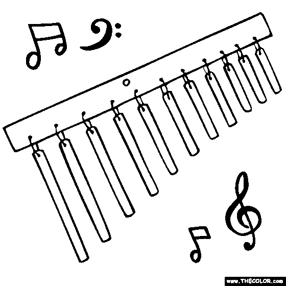 Chimes Coloring Page | Chimes Coloring