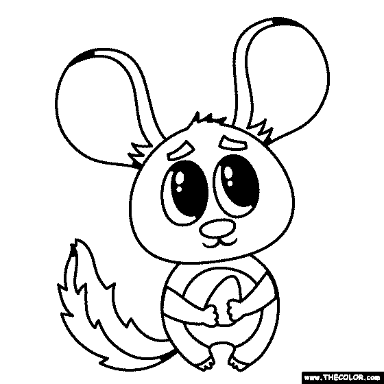 Chinchilla Coloring Page