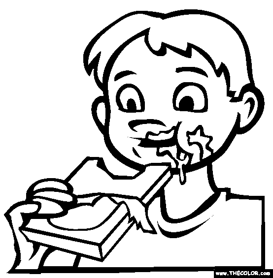 Chocolate Bar Coloring Page