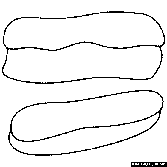 Chocolate Eclairs Coloring Page