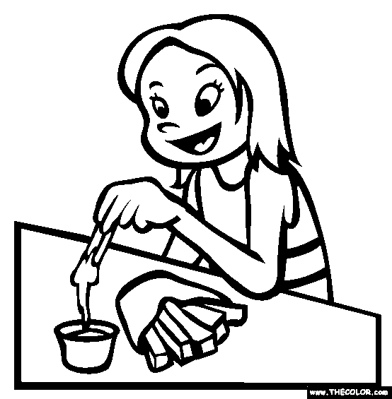 Chocolate Fries Coloring Page