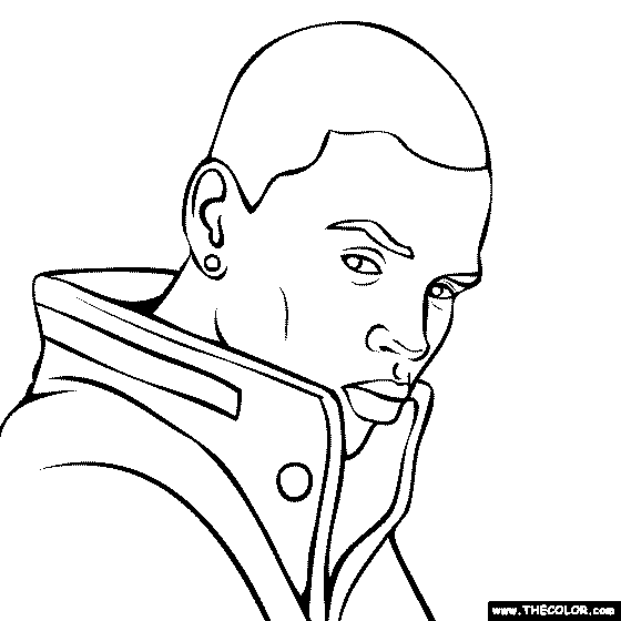 Chris Brown  Coloring Page