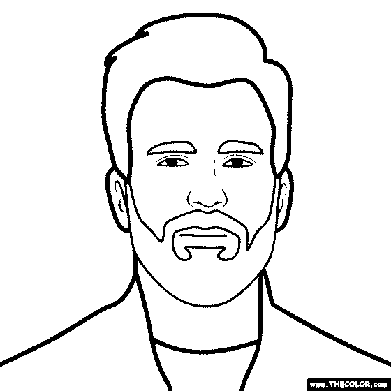 Chris Evans Coloring Page