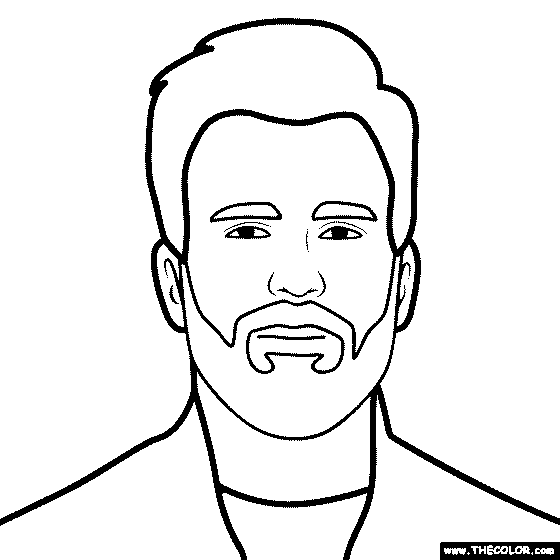 Chris Evans Coloring Pages Coloring Pages