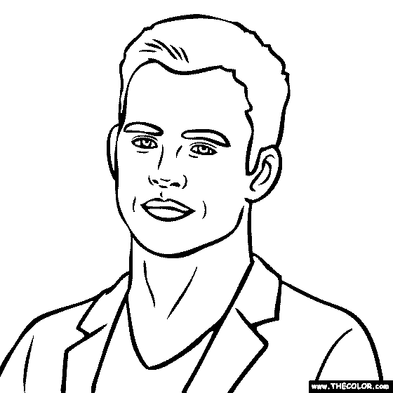 Chris Pine Coloring Page