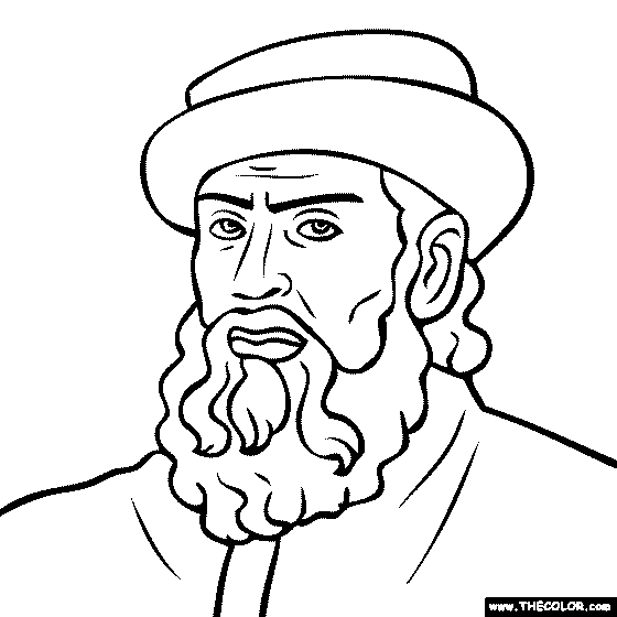 Christopher Columbus Coloring Page
