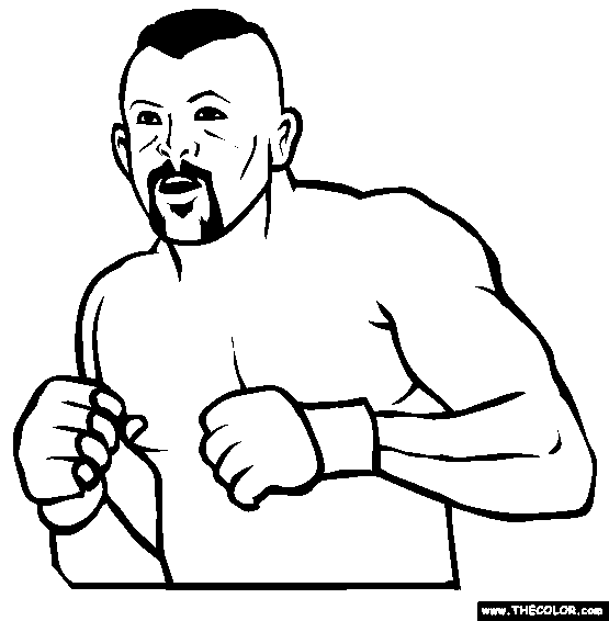 Chuck Liddell Online Coloring Page