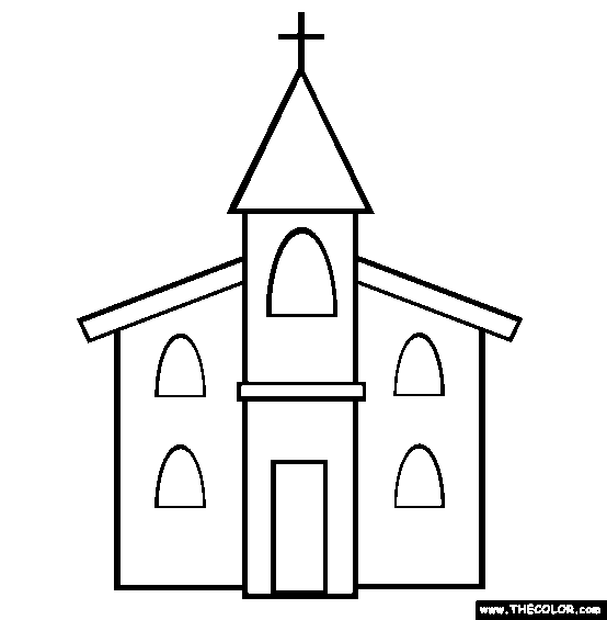 Church Coloring Page