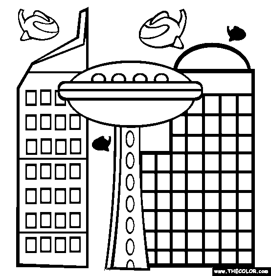 Cities Coloring Page
