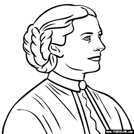 Clara Barton Coloring Page