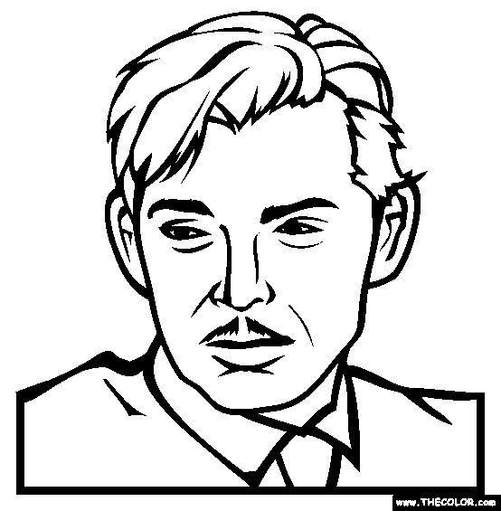 Clark Gable Coloring Page