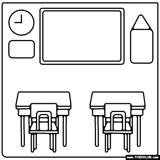 Classroom Coloring Page