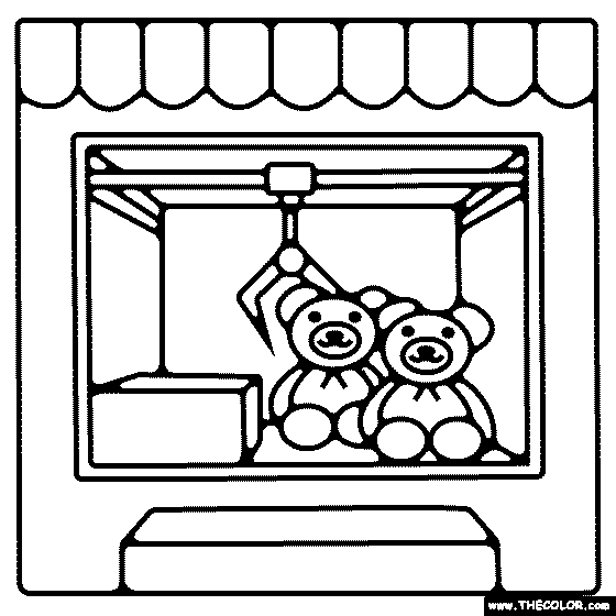 Claw Machine Coloring Page