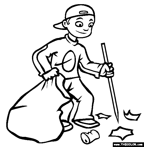 Keeping the Earth Beautiful Coloring Page