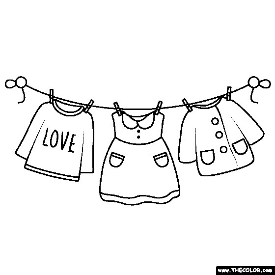 Clothes Coloring Page