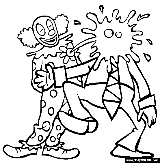 insane clown coloring pages