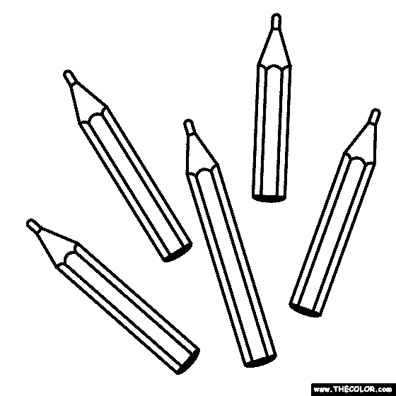 Colored Pencils Coloring Page