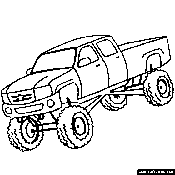 Coloring Page Monster Truck