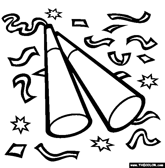 Confetti Coloring Page