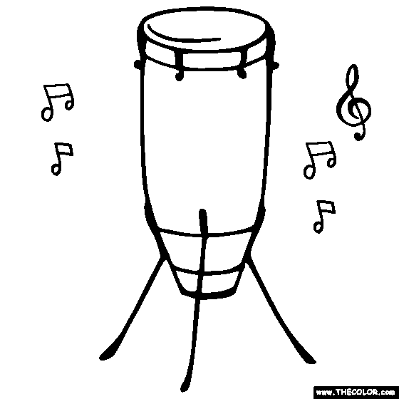 Conga Drum coloring page