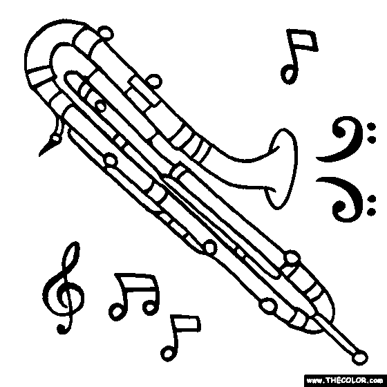 Contrabassoon Coloring Page