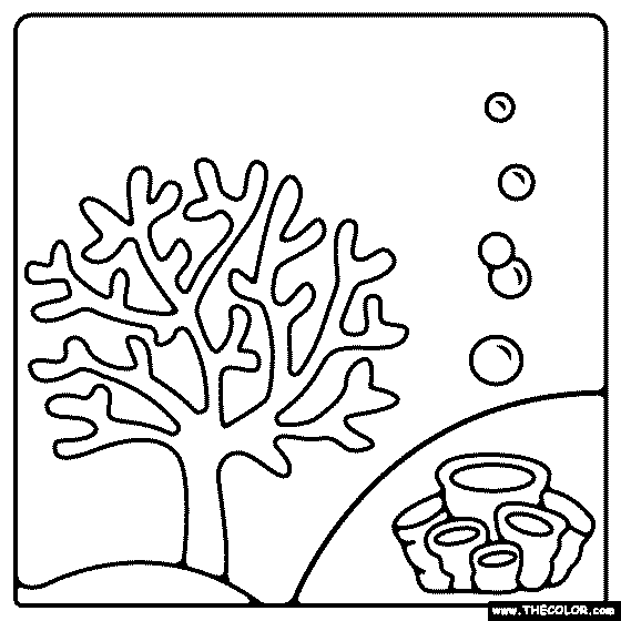 Coral Reef Coloring Page