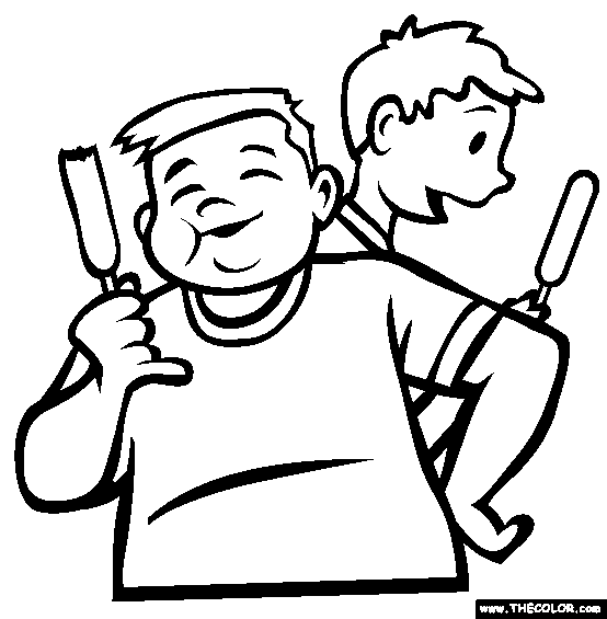 Corn Dogs Coloring Page